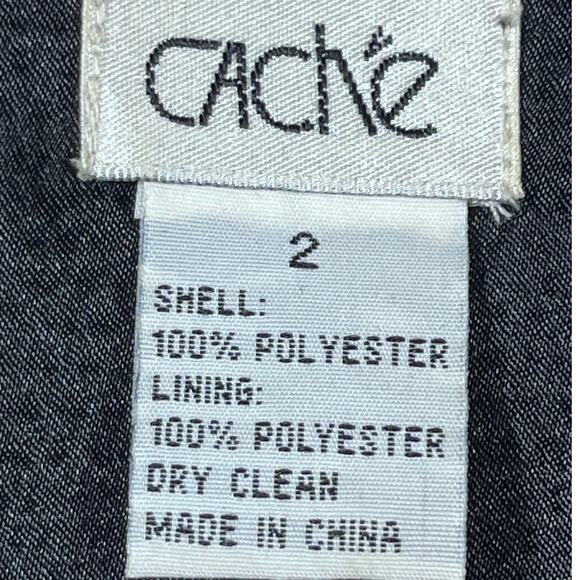 Cache Womens Size 2 Black A-Line Pleated Knee Length Skirt Classic Career Party - Picture 3 of 9